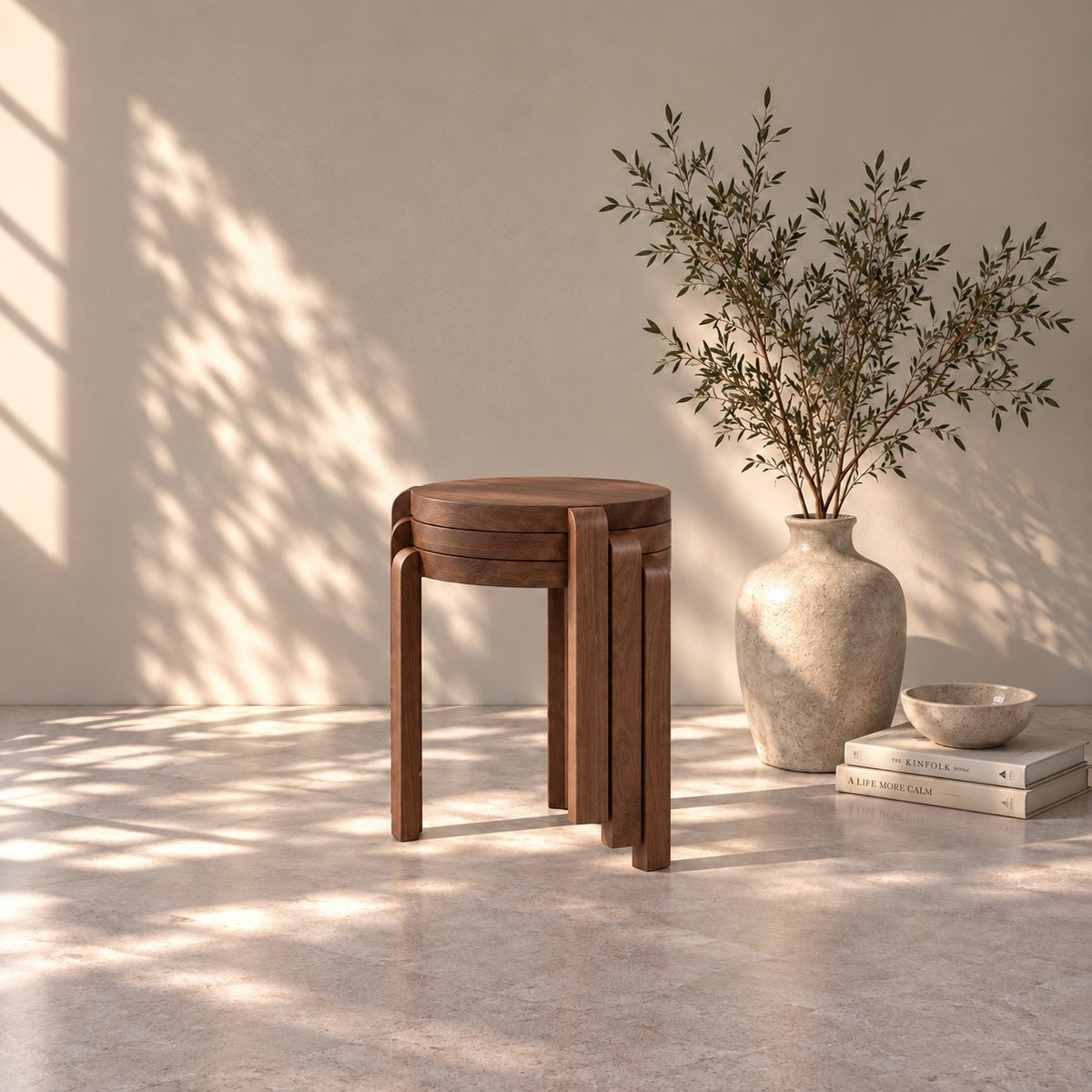 Mesa de centro de madera maciza de nogal Opus | VESKOR
