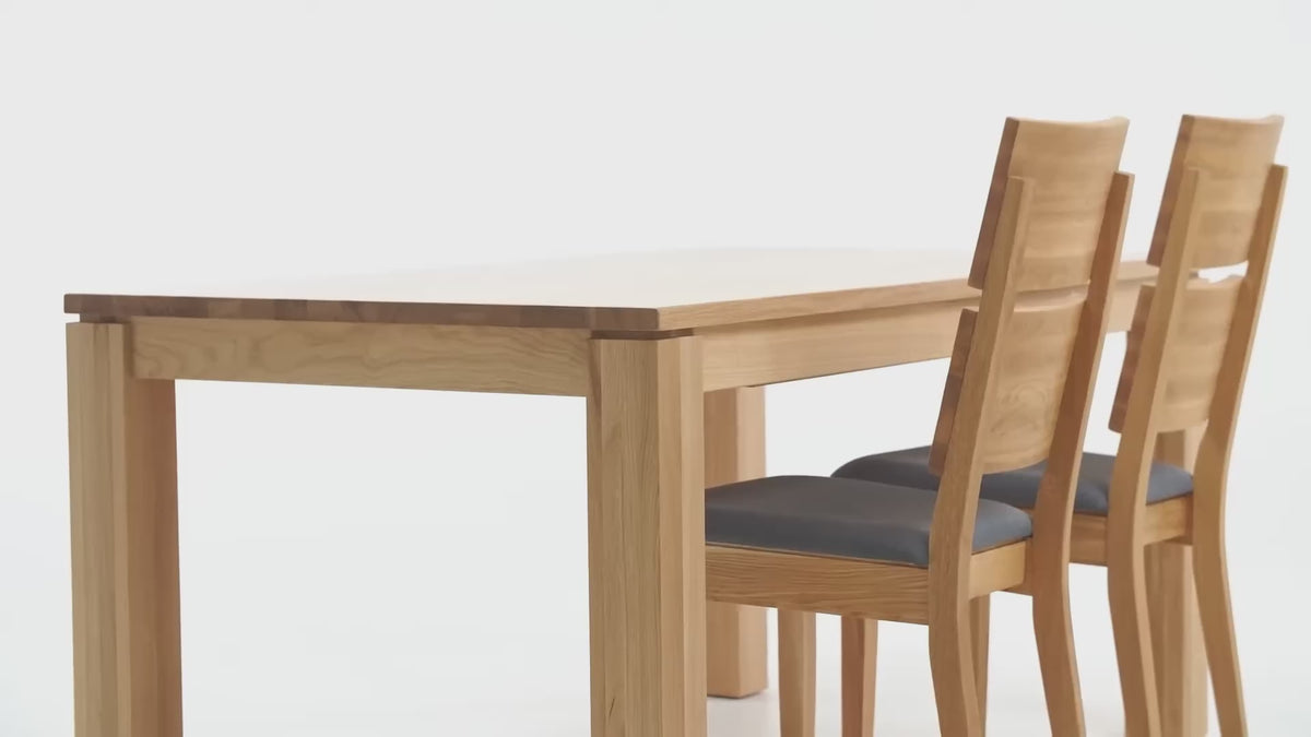 Load video: Mesa de comedor extensible madera maciza de roble LUX 2020 | VESKOR